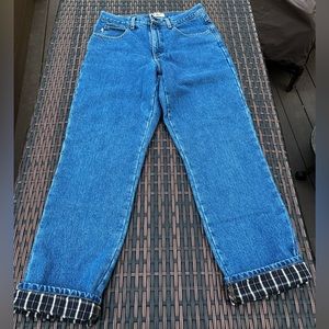 L.L. Bean Flannel Lined Jeans Size 32/32